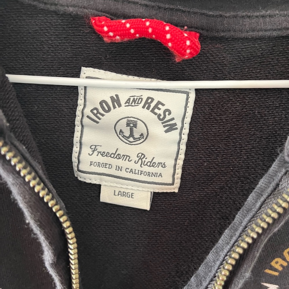 Iron & Resin Black Zip Up Sweater - Picture 3 of 3